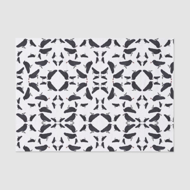 Papel De Seda Atractivo cuervos con regalos (Anverso)