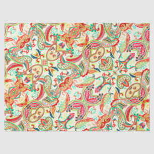 Papel De Seda Atractivo patrón de cachemira colorido