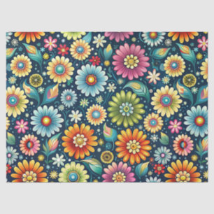 Papel De Seda Atractivos Estampados Florales de Vibraciones Retr