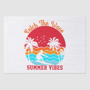 Papel De Seda Atrapa las Vibraciones de Verano de la Ola