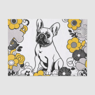 Papel De Seda Audaz retrato de arte pop de Bulldog francés