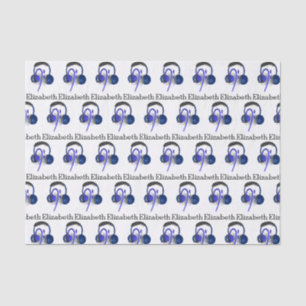 Papel De Seda Auriculares azules jugando a los clásicos