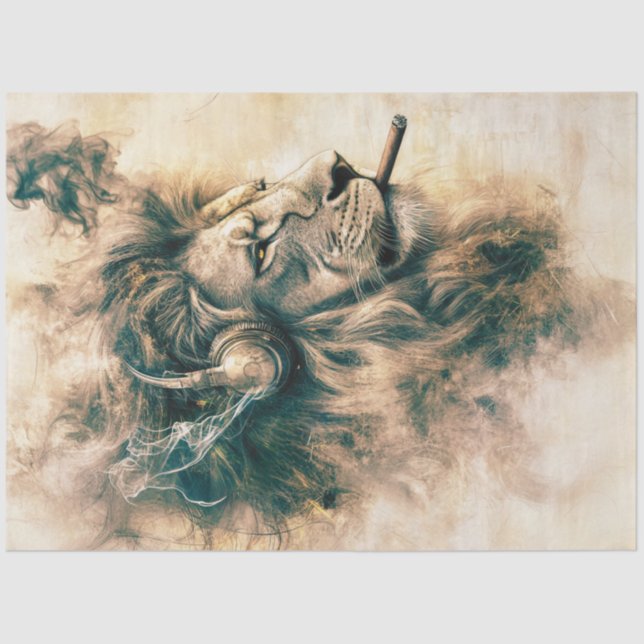 Papel De Seda Auriculares con cigarrillos de león de descomposic (Anverso)