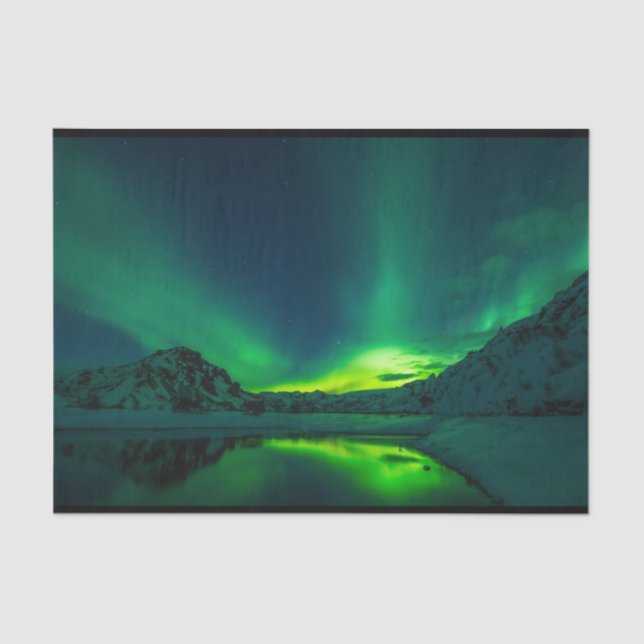 Papel De Seda Aurora Borealis Northern Lights Decoupage (Anverso)