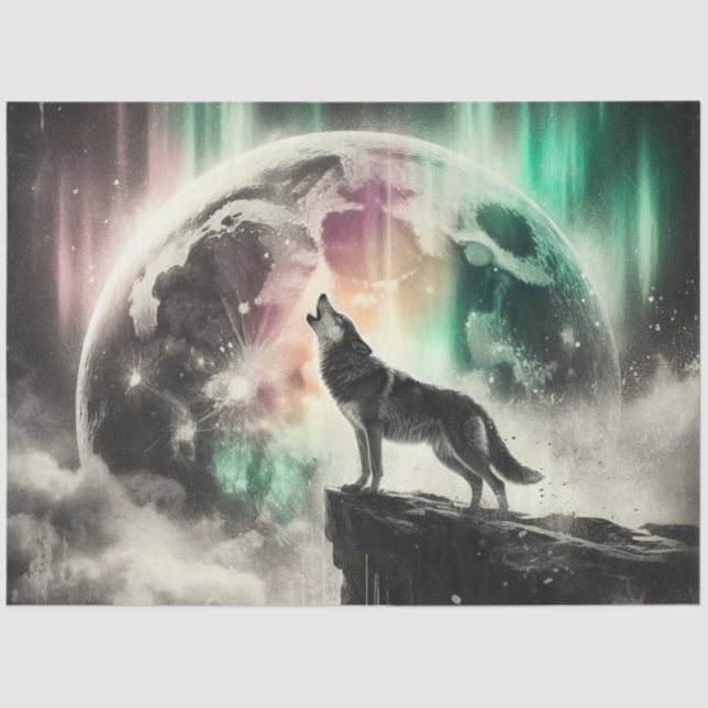Papel De Seda Aurora Moon Wolf (Anverso)