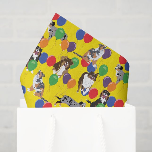 Papel De Seda Australia: Protectores australianos y globos Fiest (Bolsa de regalo)