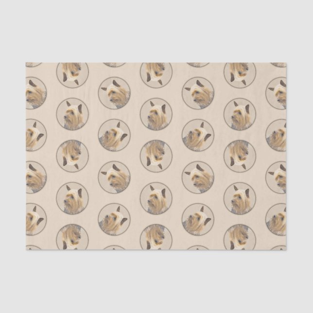 Papel De Seda Australia Silky Terrier Pintura Original De Perro (Anverso)