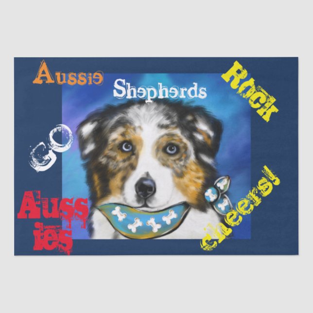 PAPEL DE SEDA AUSTRALIAN SHEPHERD (Anverso)