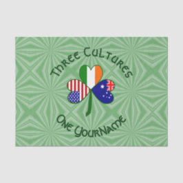 Papel De Seda Australiana irlandesa USA banderas Shamrock person
