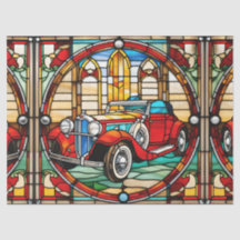 Auto clásico de vidrio contenido falso para embarc