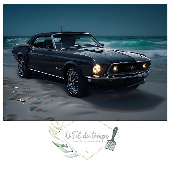 Papel De Seda Auto muscular - Mustang- en la página de la playa (Subido por el creador)