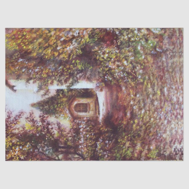 Papel De Seda AUTO SILENCIOSO EN FLORENCIA Paisaje Toscano (Anverso)