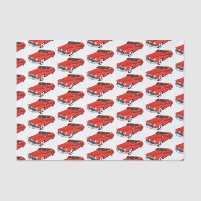 Papel De Seda Automóvil rojo clásico de 1948 (Anverso)