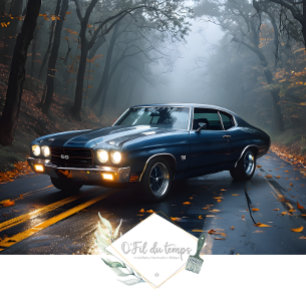 Papel De Seda Autopista del bosque Vintage Musage Car Fall