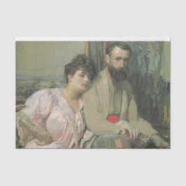 Papel De Seda Autoretrato con su esposa (por Frantisek Kupka)