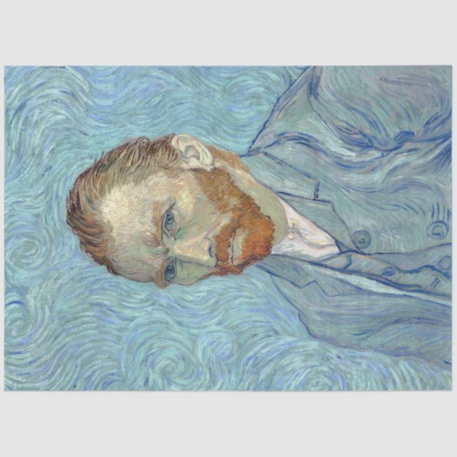 Papel De Seda Autoretrato, Vincent van Gogh, 1889 (Anverso)