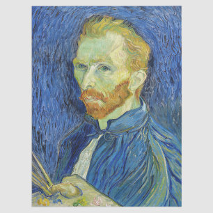 Papel De Seda Autorretrato con paleta de Vincent van Gogh