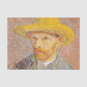 Papel De Seda Autorretrato de Vincent Van Gogh con sombrero de p