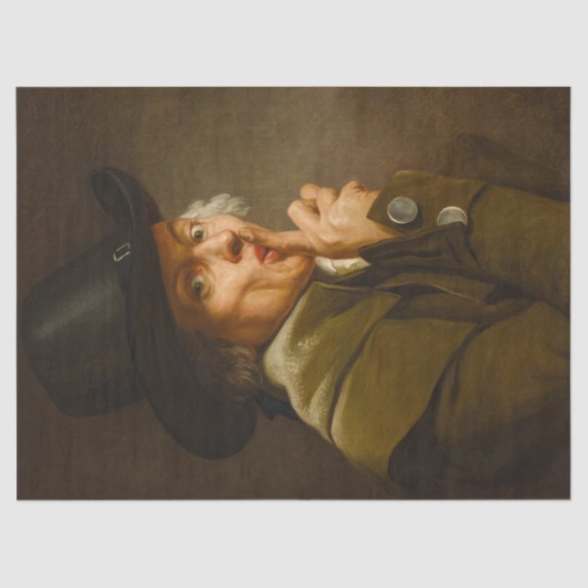 Papel De Seda autorretrato, el silencio de Joseph Ducreux (Anverso)