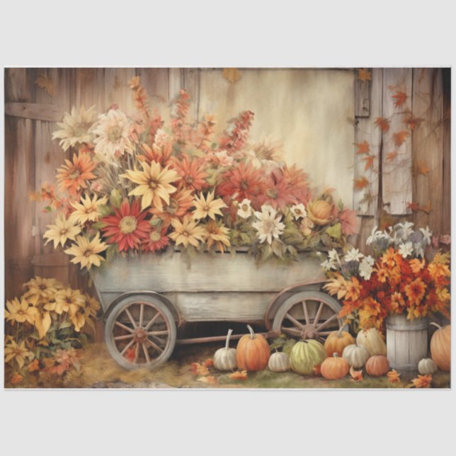 Papel De Seda Autumn Harvest Cart (Anverso)