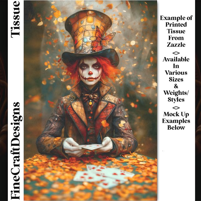 Papel De Seda Autumn Mad Hatter Playing Cards DW8A Decoupage (Subido por el creador)