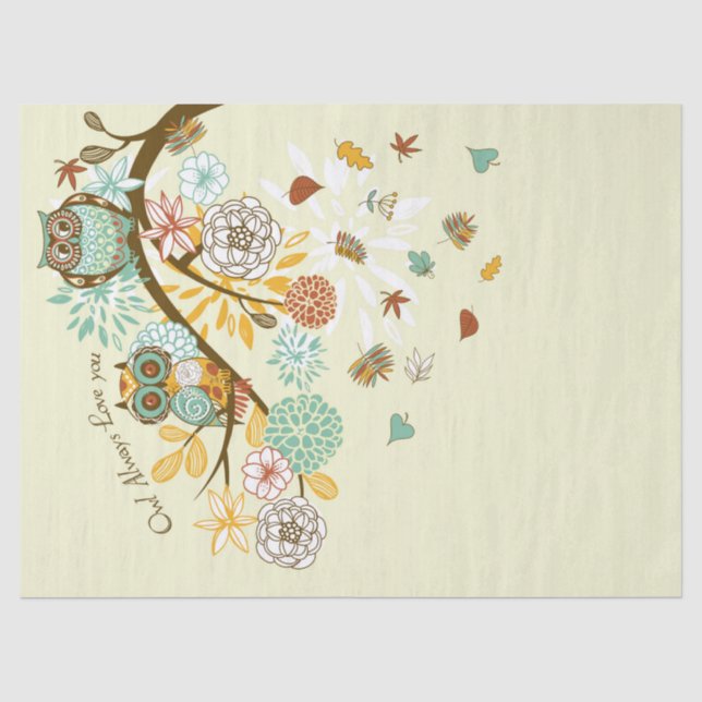 Papel De Seda Autumn Owl (Anverso)