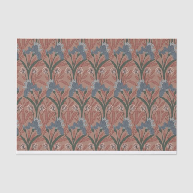 Papel De Seda Autumn William Morris Style Pattern (Anverso)