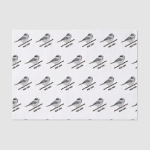 Papel De Seda Ave Adorable De Pollo De Montaña Ilustrada
