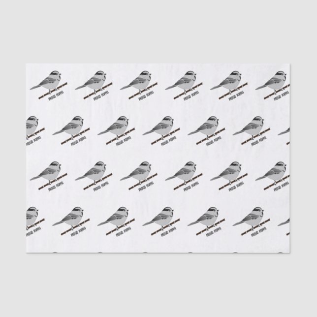 Papel De Seda Ave Adorable De Pollo De Montaña Ilustrada (Anverso)