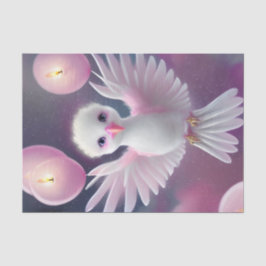 Papel De Seda Ave dulce blanco y rosa