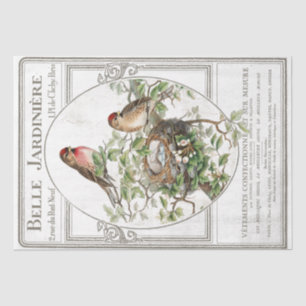 Papel De Seda Ave Nest Typography French Garden Decoupage