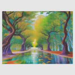 Papel De Seda Avenida de árboles hojas de otoño