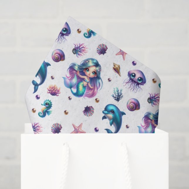 Papel De Seda ¡Aventura de la Sirena! (Bolsa de regalo)