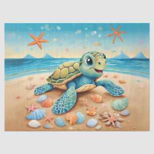 Papel De Seda Aventura de la Tortuga Marina Bebé