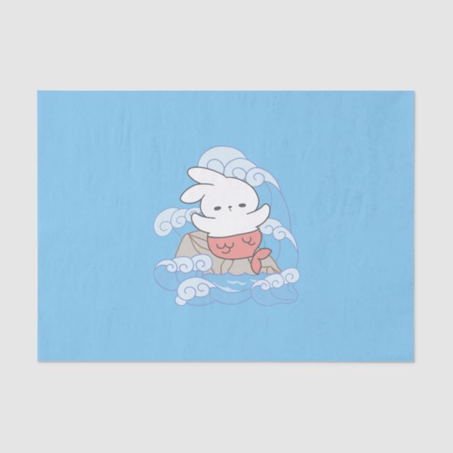 Papel De Seda Aventura de Seaside Whimsy Mer-Bunny (Anverso)