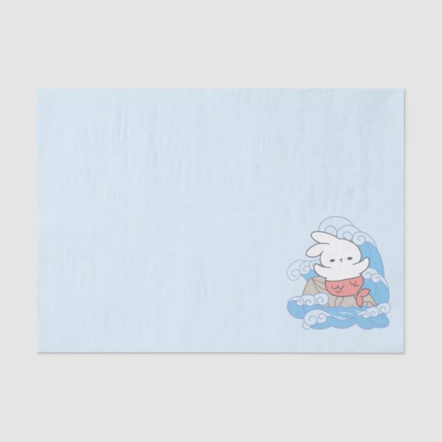Papel De Seda Aventura de Seaside Whimsy Mer-Bunny (Anverso)
