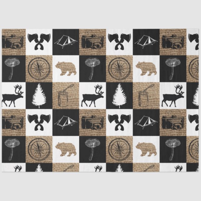 Papel De Seda Aventura rural de camping al aire libre (Anverso)