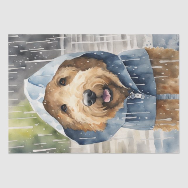 Papel De Seda Aventuras de Doodle Dorado y lluviosas: un desenla (Anverso)