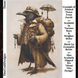 Papel De Seda Aventurera Exploradora Cuervo Steampunk EG7L Decou