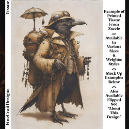 Papel De Seda Aventurera Exploradora Cuervo Steampunk EG7R Decou