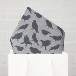 Papel De Seda Aves de Black Crows con estampado gris
