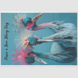 Papel De Seda Aves de Desnudos Día Brillante del Sol