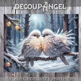 Papel De Seda Aves de invierno encantadoras - Desnudo -