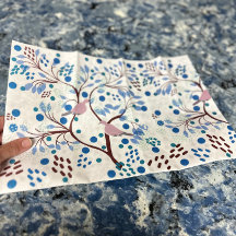 Aves de la vida silvestre de Hawái Floral abstract