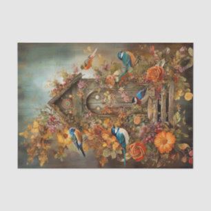 Papel De Seda Aves de Otoño