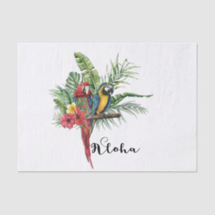 Papel De Seda Aves de Paraíso Isla Floral Tropical Botánico