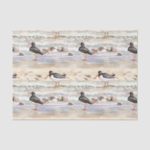 Papel De Seda Aves de Playa Costera