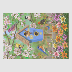 Papel De Seda Aves del Songbirds Lily Garden