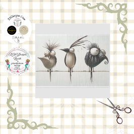 Papel De Seda Aves encaramadas en una desconexión de líneas