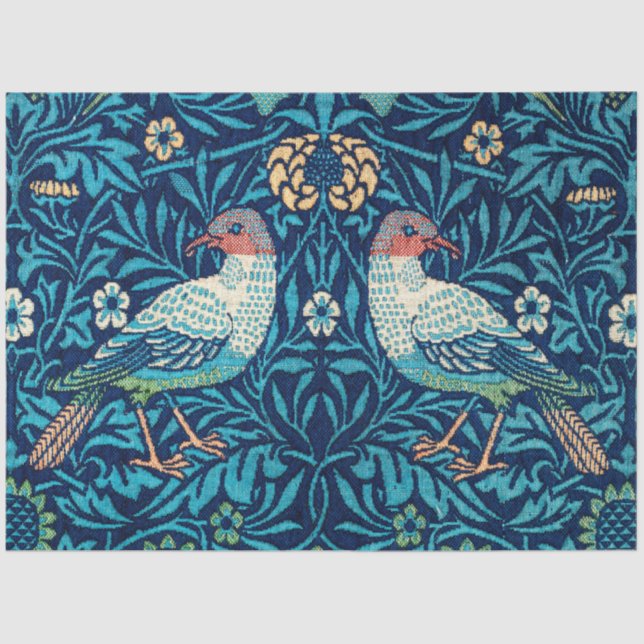 Papel De Seda Aves, William Morris (Anverso)